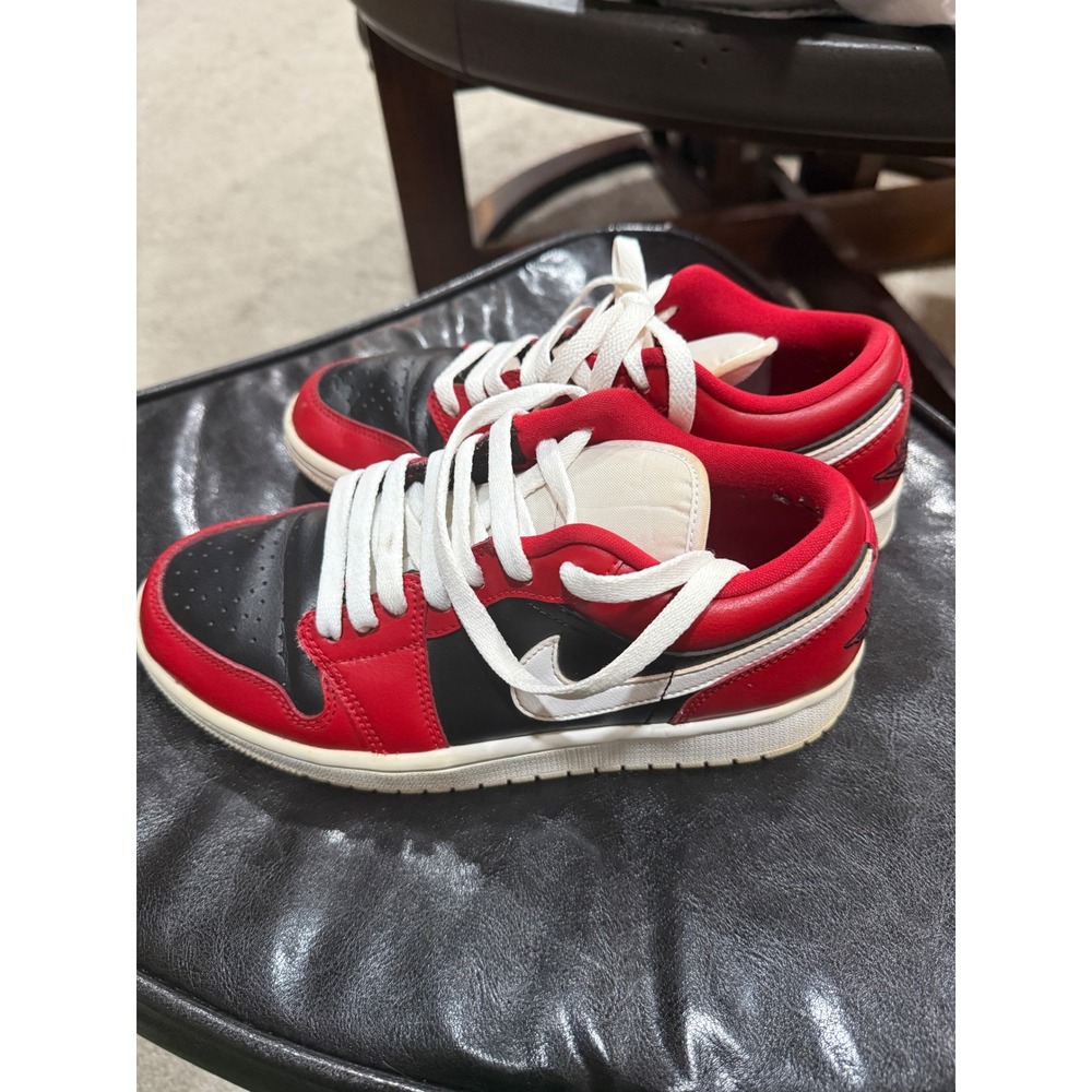 Jordan 1 Low‎ Bred Toe Womens Gym Red Black White DC0774-603 Mens 6.5 Size 8